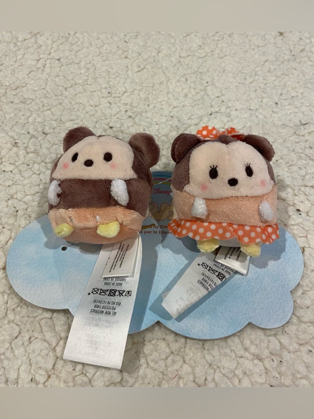 NWT disney mickey and minnie ufufy plush